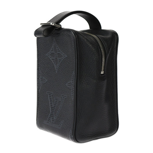 美品 LOUIS VUITTON ルイ ヴィトン ヴァヴァン NV モノグラム ジャイアント ハンドバッグ M57292 トリヨンレザー ブラック シルバー金具 リストレット セカンドバッグ