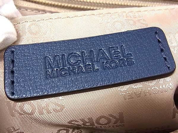 MICHAEL KORS マイケルコース ハンドバッグ エリス 35H7GE0S3T ブルー系 レザー レディース 2WAY ショルダーバッグ ゴールド金具 超美品