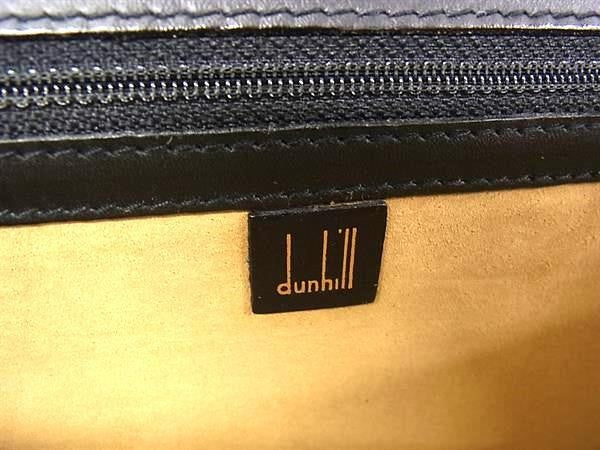 dunhill ダンヒル クラッチバッグ オックスフォード LG9290A ブラック系 レザー メンズ リストレット セカンドバッグ ゴールド金具 超美品
