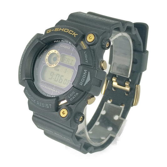 超美品 CASIO カシオ 腕時計 G-SHOCK FROGMAN Gショック フロッグマン GW-225A-1JF ブラック 樹脂 チタン メンズ ソーラー電波 デジタル
