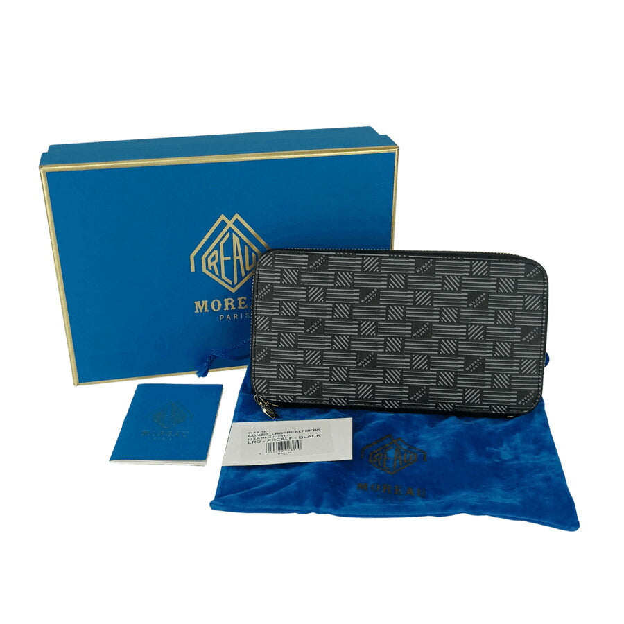 MOREAU PARIS モロー・パリ 長財布 コンチネンタル ジップウォレット CONZIP LRGPRCALFBKBK ブラック カーフレザー ユニセックス ゴールド金具 ラウンドファスナー 新品未使用展示品
