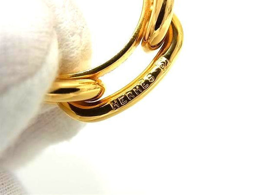 HERMES エルメス スカーフリング ルカデ シェーヌダンクル - ゴールド メタル レディース 美品