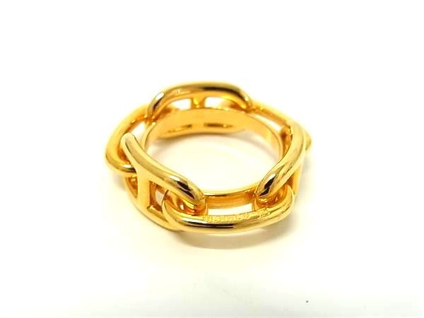 HERMES エルメス スカーフリング ルカデ シェーヌダンクル - ゴールド メタル レディース 美品