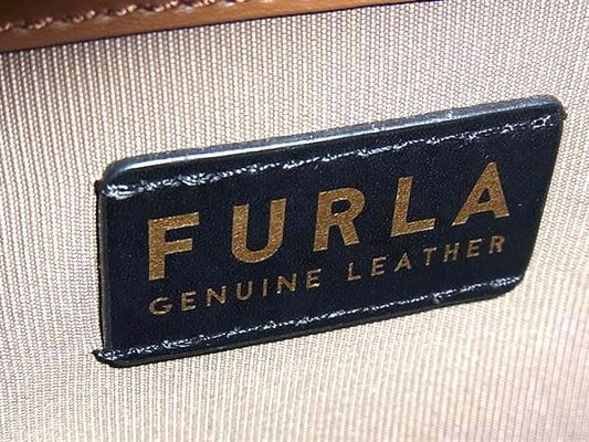 FURLA フルラ ハンドバッグ アフロディーテ - ブラウン レザー レディース 2WAY ショルダーバッグ 美品