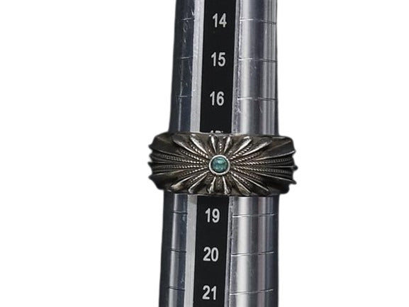 GUCCI グッチ 指輪 インターロッキングG フラワーリング - シルバー ライトブルー Ag925 ターコイズ ユニセックス 美品