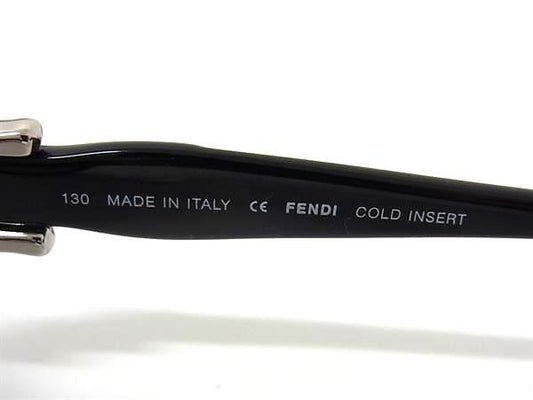 FENDI フェンディ サングラス FS5075 ブラック プラスチック ユニセックス ベルトモチーフ 美品