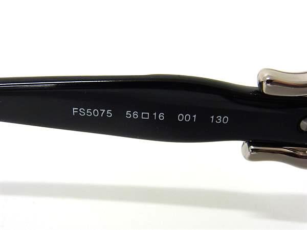 FENDI フェンディ サングラス FS5075 ブラック プラスチック ユニセックス ベルトモチーフ 美品