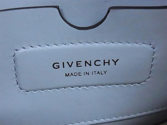GIVENCHY ジバンシィ ハンドバッグ アンティゴナ ソフト スモール ライトブルー レザー レディース 2WAY シルバー金具 美品