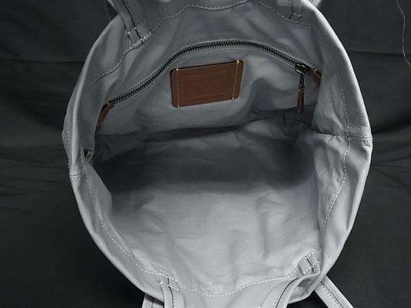 COACH コーチ トートバッグ HALL TOTE 33 CO840 ブルーグレー ぺーパーウェイトレザー ユニセックス 2WAY 美品