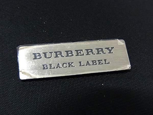 BURBERRY バーバリー ネクタイケース ブラックレーベル ブラック ナイロン×レザー メンズ 新古未使用展示品