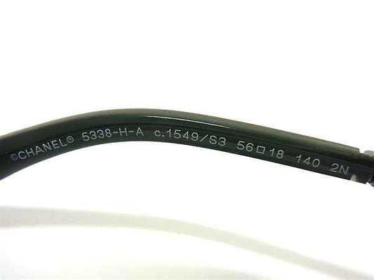 CHANEL シャネル サングラス ココマーク 5338HA カーキ グリーングラデーション プラスチック ユニセックス フェイクパール