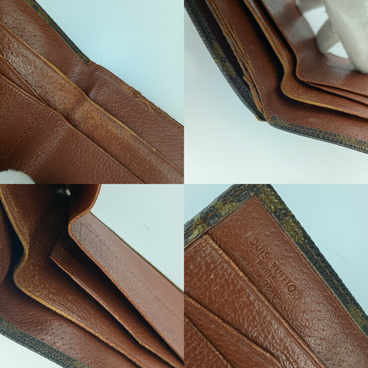 LOUIS VUITTON ルイ ヴィトン 二つ折り財布 ポルトモネ・ビエ・カルトクレディ M61660(旧型) ブラウン モノグラムキャンバス レザー レディース Wホック
