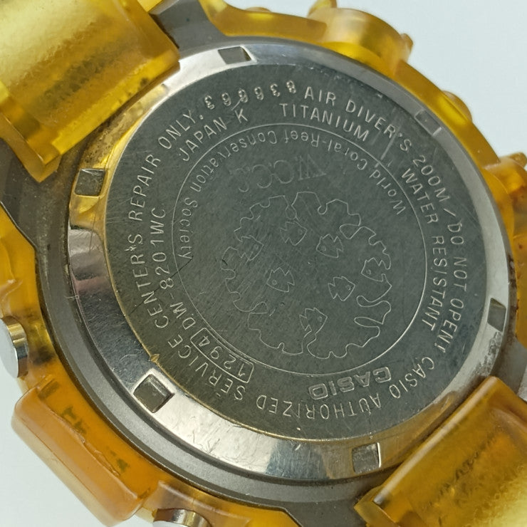 CASIO カシオ 腕時計 MASTER OF G - SEA G-SHOCK FROGMAN Gショック フロッグマン DW-8201WC-7T イエロー系 チタン ラバー メンズ デジタル 世界サンゴ礁保護協会オフィシャルモデル