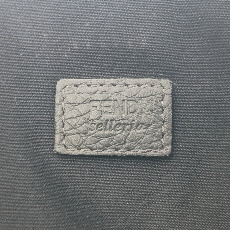 FENDI フェンディ クラッチバッグ セレリア 7M0225 グレー系 シルバー金具 レザー メンズ セカンドバッグ ポーチ L字ファスナー