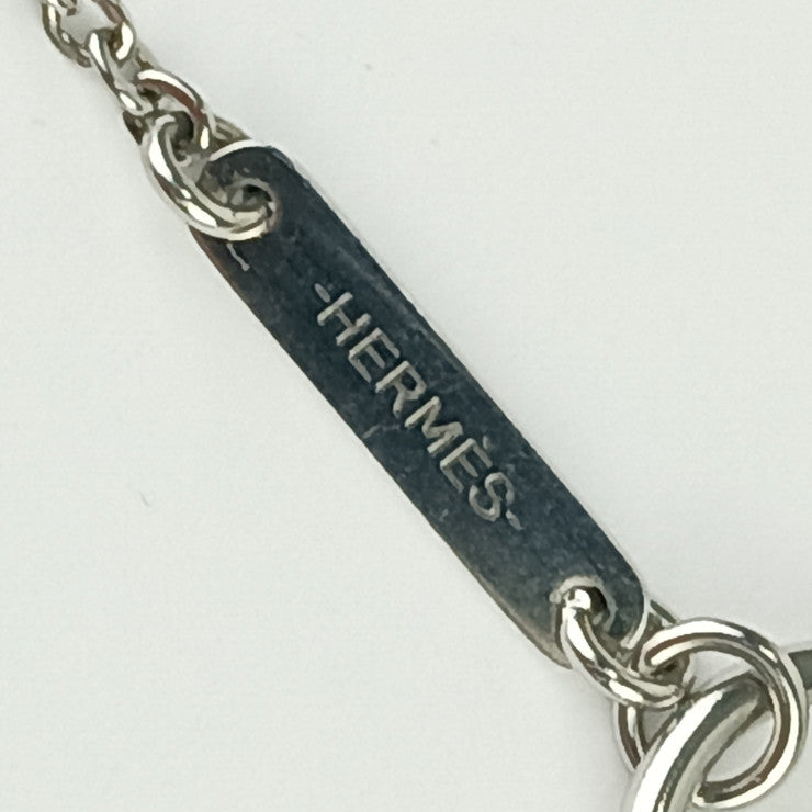 美品 HERMES エルメス ネックレス コルタージュ ロープ - シルバー メタル ユニセックス ペンダント 碇 コルダージュ