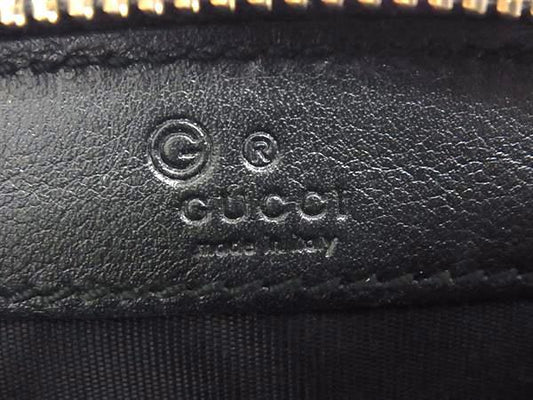 GUCCI グッチ コインケース マイクログッチシマ 449896 ブラック レザー ユニセックス 美品