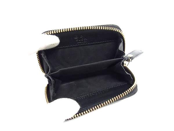 GUCCI グッチ コインケース マイクログッチシマ 449896 ブラック レザー ユニセックス 美品