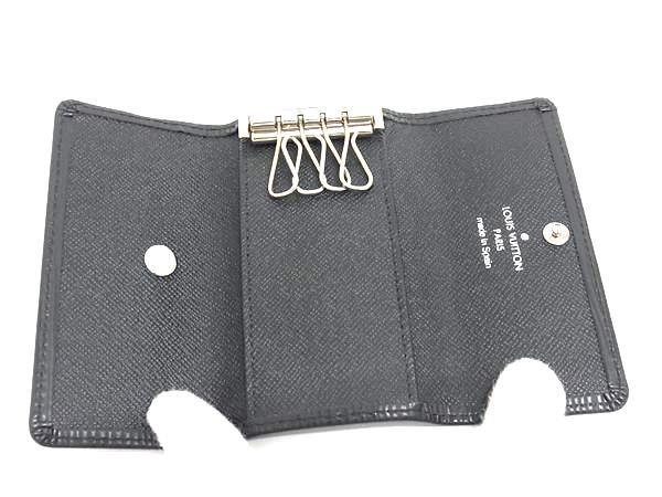 LOUIS VUITTON ルイヴィトン キーケース ミュルティクレ4 M63822 ブラック エピ ユニセックス シルバー金具 美品