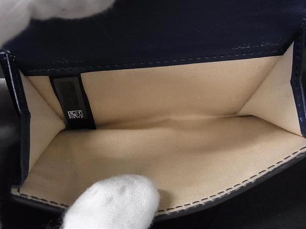 Chloe クロエ 財布 CHLOE C CHC19WP058C0126K グレー ネイビー ブラウン クロコダイル型押しレザー レディース 三つ折り財布 ゴールド金具 美品