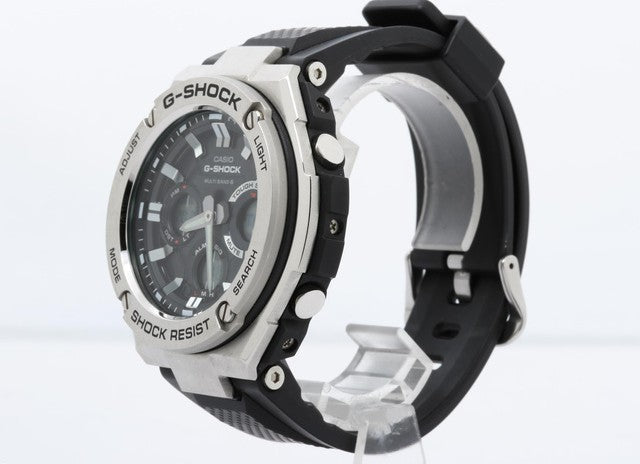 CASIO カシオ 腕時計 G-SHOCK Gスチール GST-W100シリーズ GST-W110-1AJF シルバー ブラック 樹脂/SS メンズ ソーラー電波 アナデジ