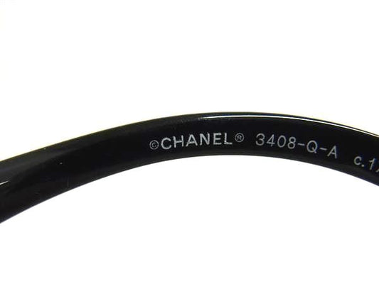 CHANEL シャネル アイウェア メガネ 3408QA c.1712 ブラック系×イエロー系 プラスチック レディース 度あり めがね 眼鏡 美品