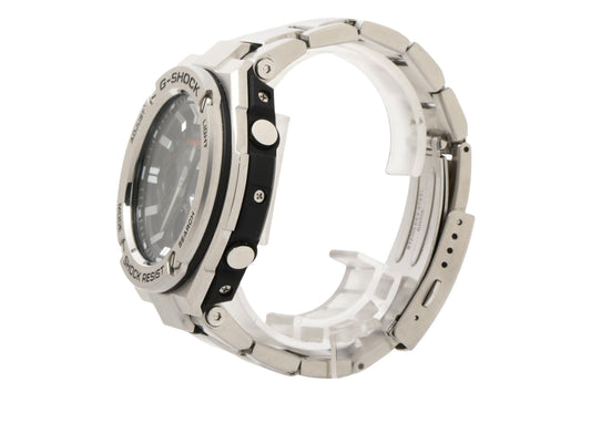 CASIO カシオ 時計 GSHOCK GSTEEL GSTW100 Series GSTW110D1AJF ブラック シルバー 樹脂/ステンレススチール メンズ アナデジ 美品