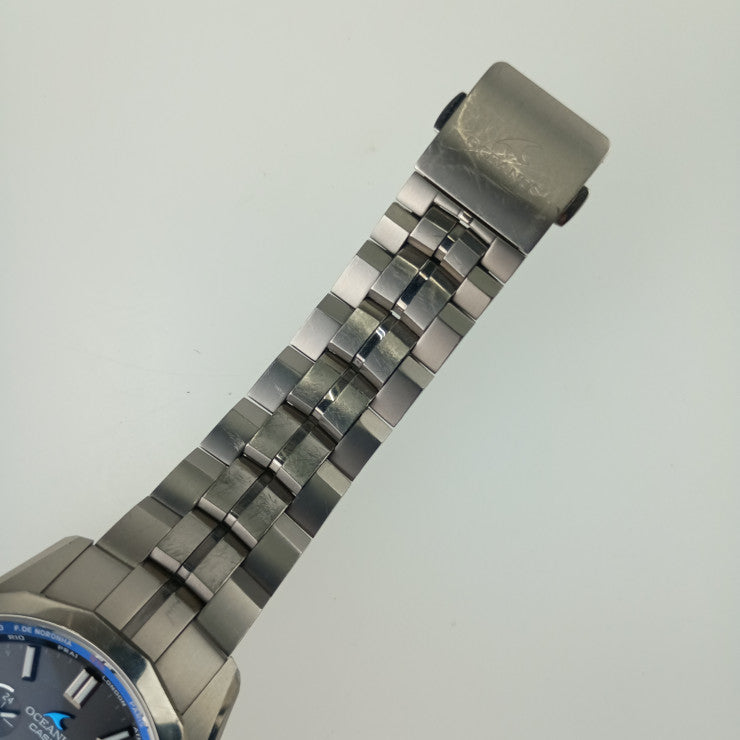 CASIO カシオ 腕時計 オシアナス マンタ OCW-S2400-1AJF シルバー ブルー ブラック文字盤 チタン メンズ ソーラー電波