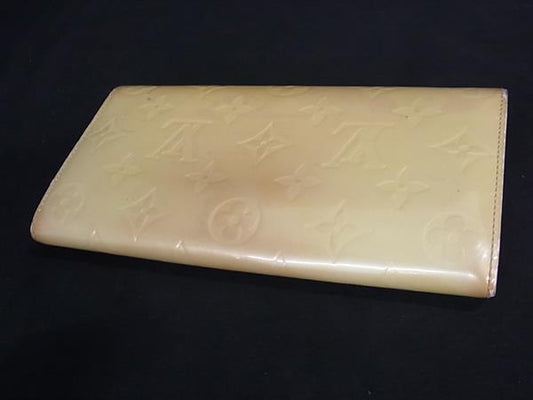 LOUIS VUITTON ルイヴィトン 長財布 モノグラム ヴェルニ ポシェット ポルトモネ クレディ M91382 ペルル パテントレザー レディース ゴールド金具