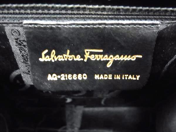 Salvatore Ferragamo サルヴァトーレ フェラガモ ハンドバッグ ガンチーニ 2WAYバッグ 21 6660 ブラック レザー レディース ショルダーバッグ