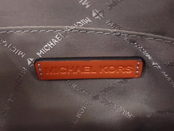 MICHAEL KORS マイケルコース ショルダーバッグ - - オレンジ ベージュ ストロー×レザー レディース チェーン ゴールド金具 新古未使用展示品
