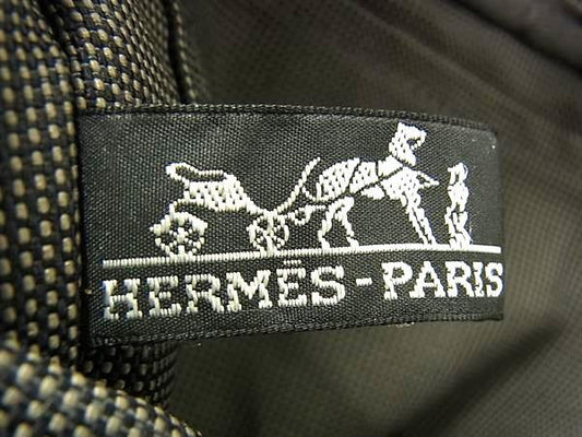 HERMES エルメス トートバッグ エールライン トートPM グレー キャンバス ユニセックス シルバー金具