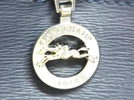 LONGCHAMP ロンシャン トートバッグ ル プリアージュ シティ L 10182 HYQ 556 ネイビー系 コーティングキャンバス カウハイドレザー レディース 美品