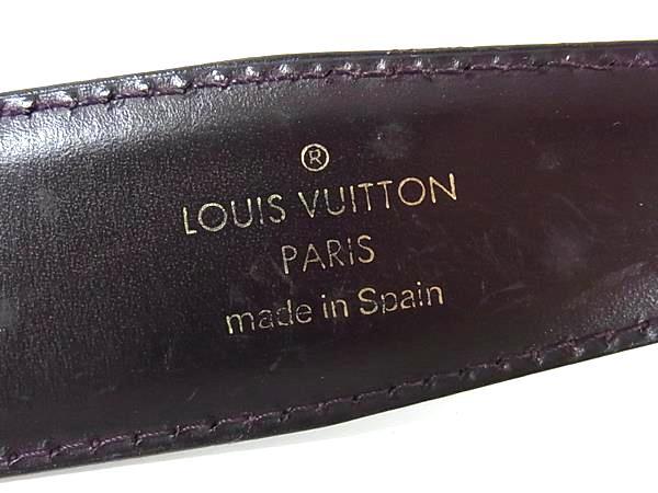 LOUIS VUITTON ルイヴィトン ベルト タイガ サンチュール クラシック M6841 アカジュー レザー メンズ シルバーバックル