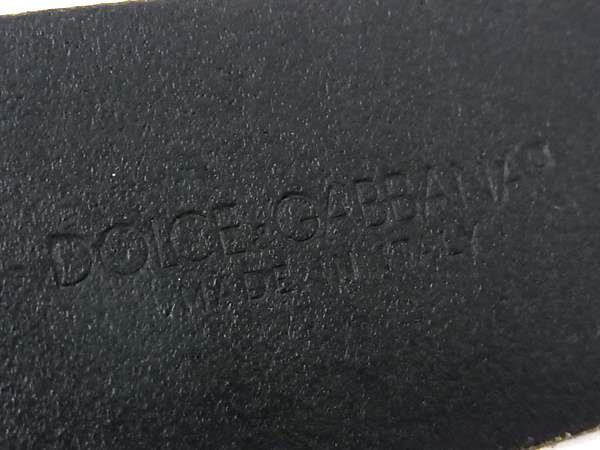 DOLCE&GABBANA ドルチェ&ガッバーナ ベルト DG クラウンバックル ブラック レザー メンズ 王冠 エンブレム 美品