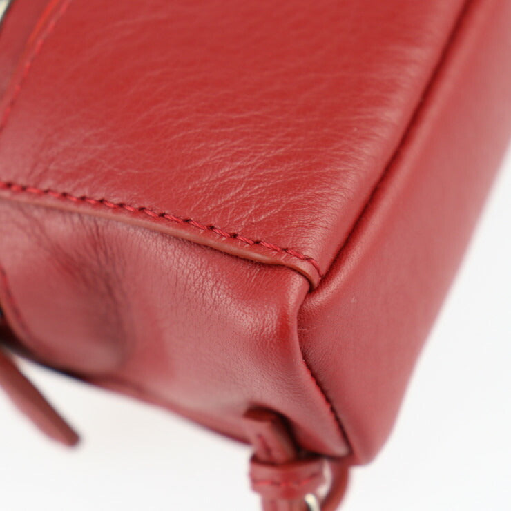 超美品 FENDI フェンディ バッグチャーム BAG BUGS モンスター キーホルダー 7AR457 カーフレザー × パイソン × ファー ダークレッド系 シルバー金具 キーリング バックパック リュックサックモチーフ