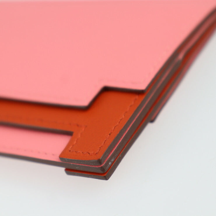 新品未使用展示品 HERMES エルメス ミュルチプリ カードケース - ヴォースイフト ピンク系 ブラウン系 名刺入れ パスケース Y刻印