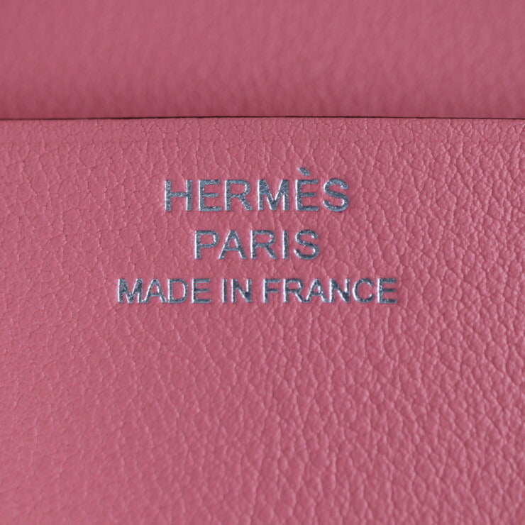 新品未使用展示品 HERMES エルメス ミュルチプリ カードケース - ヴォースイフト ピンク系 ブラウン系 名刺入れ パスケース Y刻印