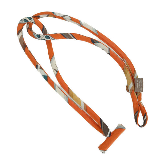 美品 HERMES エルメス チョーカー プティアッシュ - オレンジ系 シルク レディース ネックレス