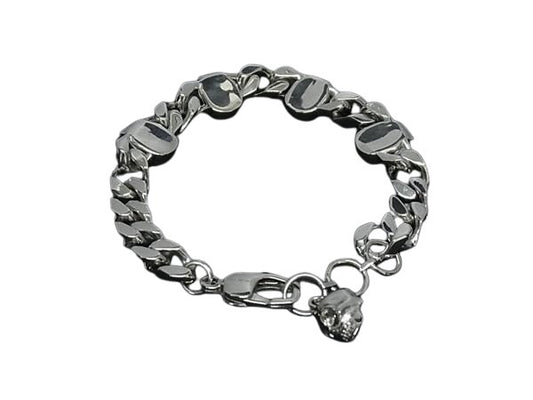 ALEXANDER McQUEEN アレキサンダー マックイーン ブレスレット スカル - シルバー メタル メンズ ドクロ 美品