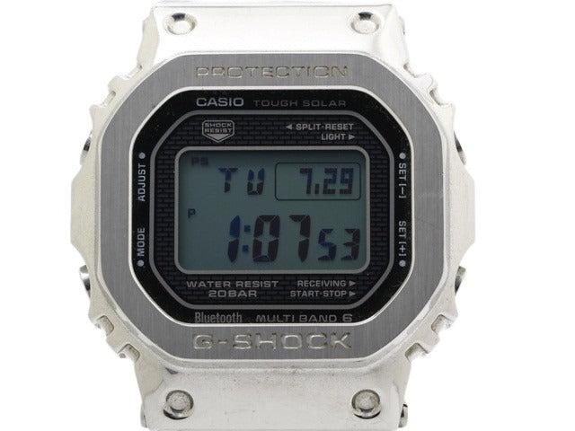 CASIO カシオ 腕時計 G-SHOCK フルメタル GMW-B5000 シルバー デジタル文字盤 ステンレス メンズ デジタル 電波ソーラー