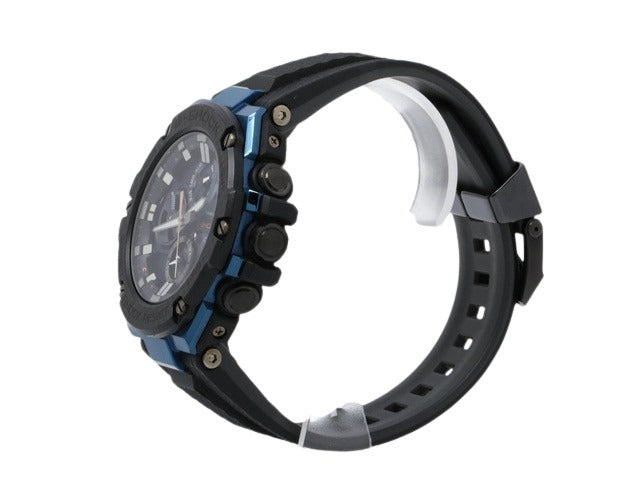CASIO カシオ 腕時計 G-SHOCK Gスチール GST-B100XB-2AJF ブラック ネイビー文字盤 ステンレス カーボン メンズ Bluetooth ソーラー アナログ