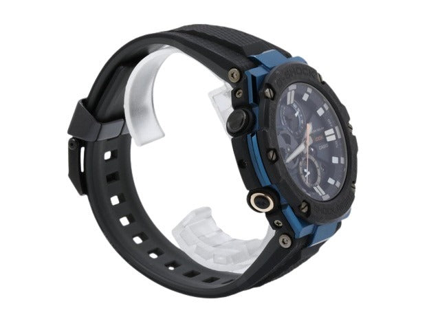 CASIO カシオ 腕時計 G-SHOCK Gスチール GST-B100XB-2AJF ブラック ネイビー文字盤 ステンレス カーボン メンズ Bluetooth ソーラー アナログ