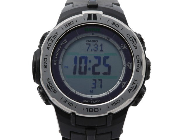 CASIO カシオ 腕時計 プロトレック PRW-3100 シルバー ブラック デジタル文字盤 ステンレス 樹脂 メンズ デジタル 電波ソーラー