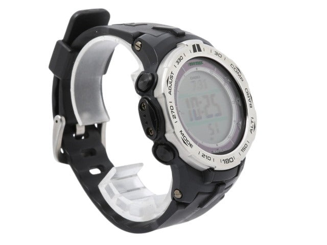 CASIO カシオ 腕時計 プロトレック PRW-3100 シルバー ブラック デジタル文字盤 ステンレス 樹脂 メンズ デジタル 電波ソーラー
