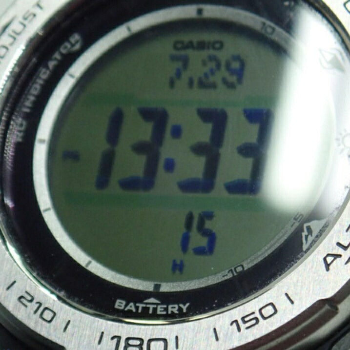 CASIO カシオ 腕時計 プロトレック PRW-3100 シルバー ブラック デジタル文字盤 ステンレス 樹脂 メンズ デジタル 電波ソーラー