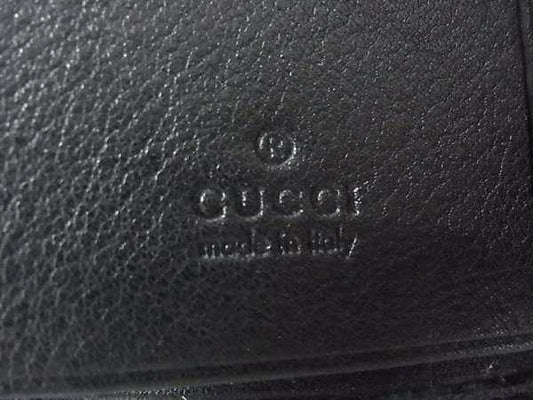 GUCCI グッチ キーケース グッチシマ 6連 キーケース 138093 ブラック レザー ユニセックス ゴールド金具 美品
