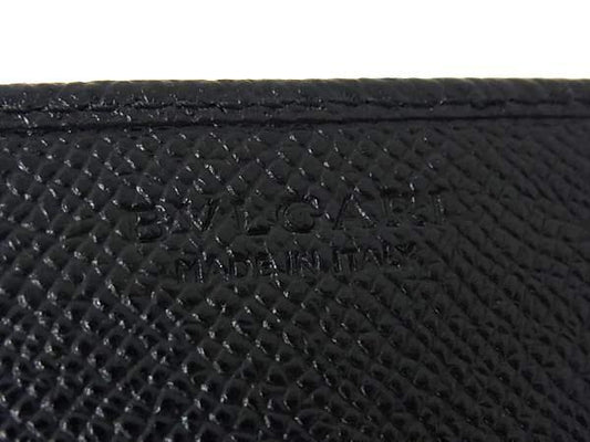 BVLGARI ブルガリ 名刺入れ クラシコ カードケース 20361 ブラック レザー ユニセックス 美品