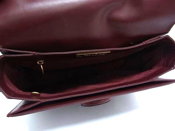 Cartier カルティエ バッグ マストライン ターンロック ショルダーバッグ ボルドー系 レザー レディース