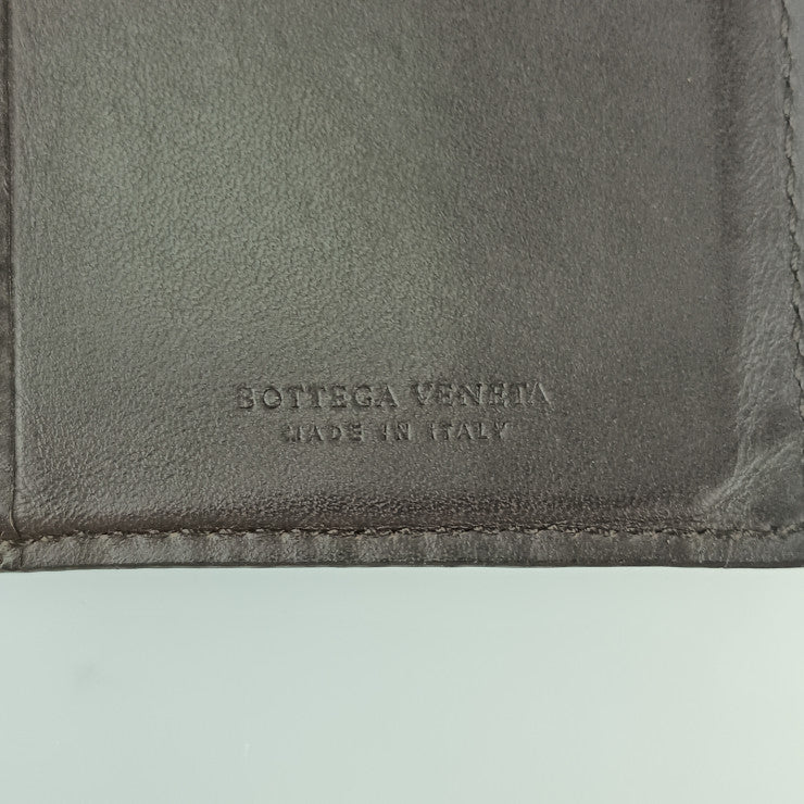BOTTEGA VENETA ボッテガべネタ 長財布 イントレチャート 120697 ダークブラウン レザー メンズ 札入れ