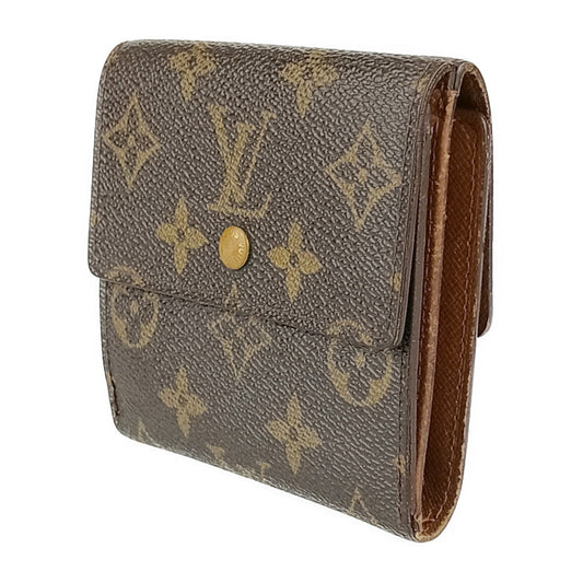 LOUIS VUITTON ルイヴィトン 二つ折り財布 ポルトモネ・ビエ カルト クレディ M61652 ブラウン モノグラムキャンバス レディース Wホック